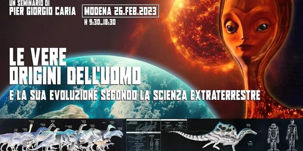 Modena L’evoluzione dell’uomo a 70 euro «Ecco la teoria degli extraterrestri» 