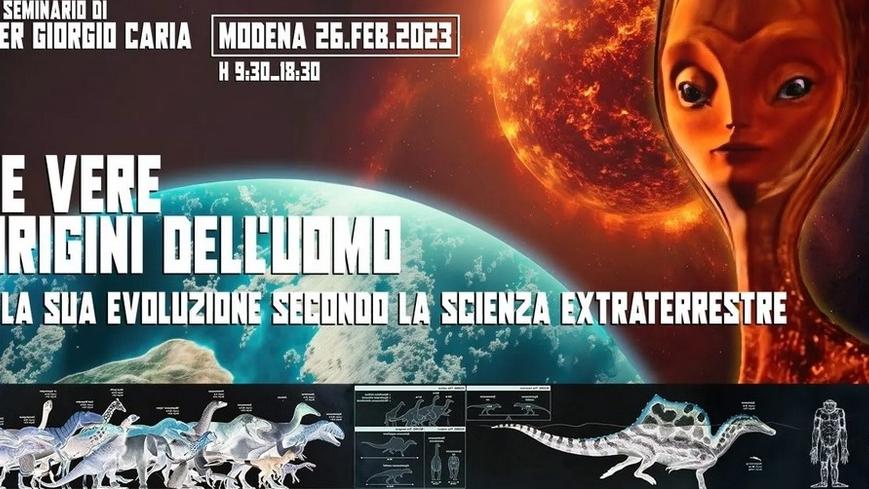 Modena L’evoluzione dell’uomo a 70 euro «Ecco la teoria degli extraterrestri»