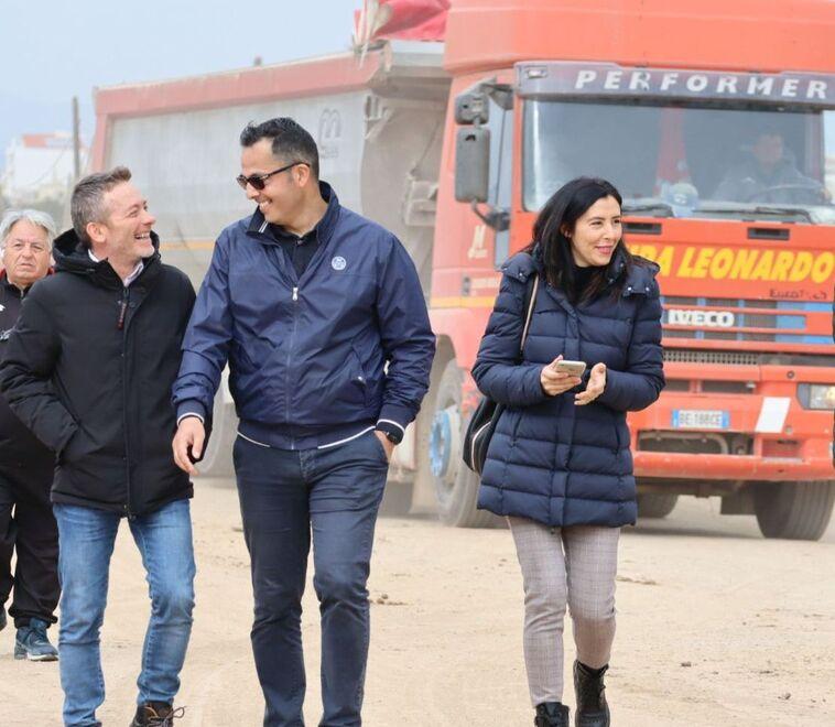 Un momento del sopralluogo effettuato nei giorni scorsi