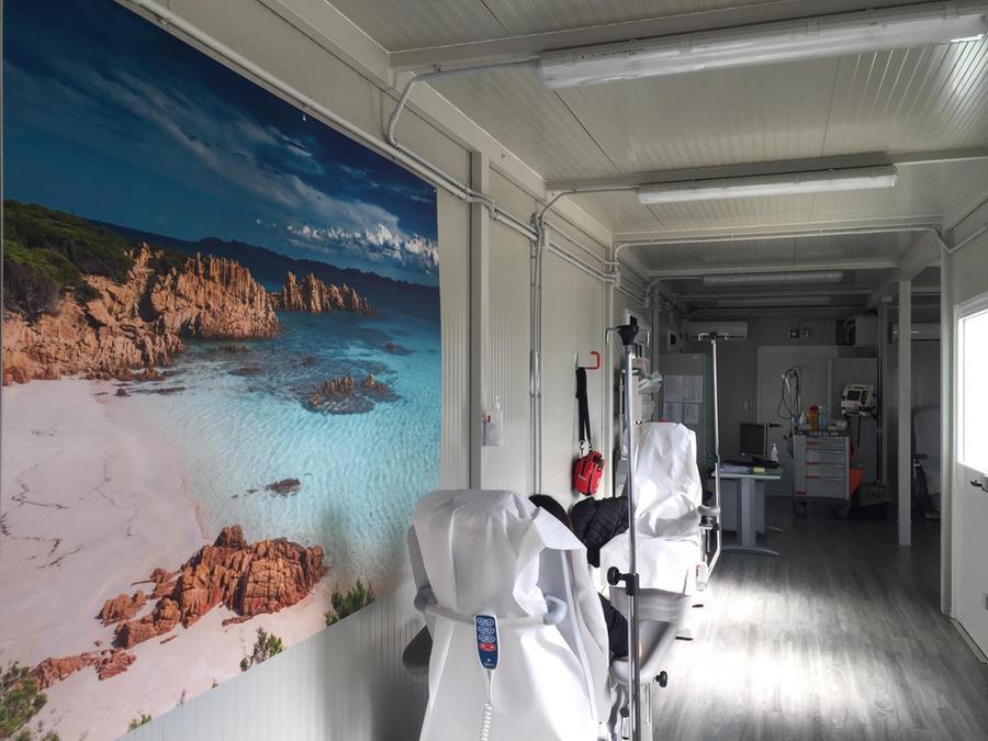 
	Alcune delle postazioni del Pronto soccorso nella struttura modulare&nbsp;

