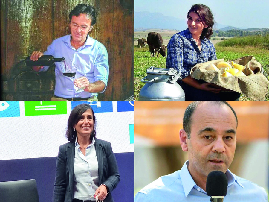 In senso orario, Giovanni Pinna, Agnese Cabigliera, Maurizio Malloci e Stefania Meloni