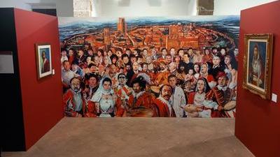 Un quadro di Mauro Ferreri esposto alla mostra di Oristano