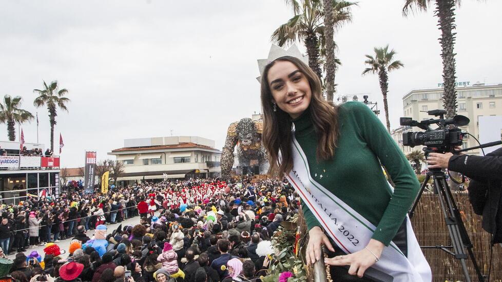 Miss Italia Lavinia Abate al corso di domenica 19 febbraio