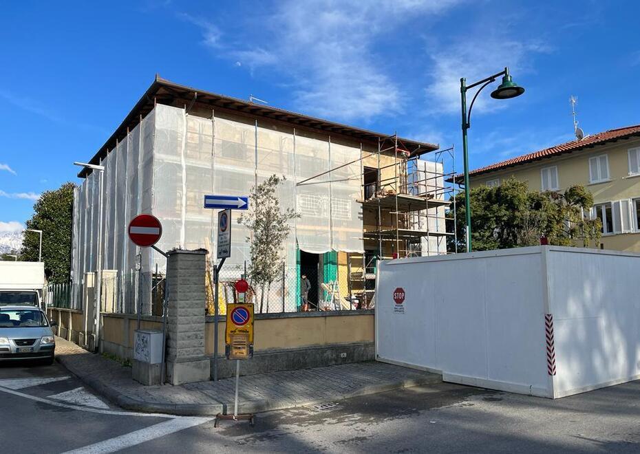 Il cantiere della Villa atelier di Dior in Piazza Marconi