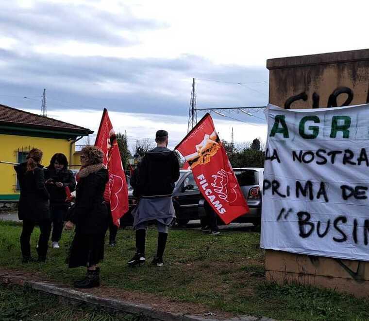 La protesta dei lavoratori