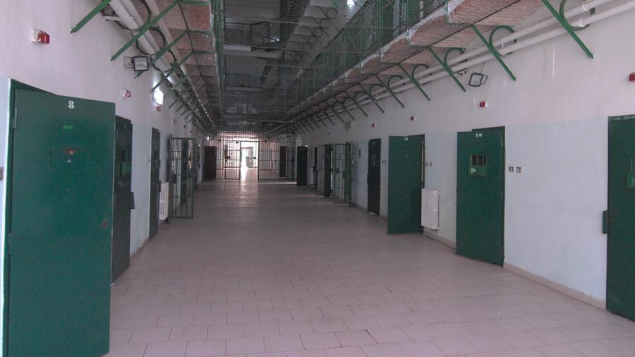 La reggia giudicale degli Arborea con le celle dei detenuti dopo che il palazzo fu trasformato in carcere