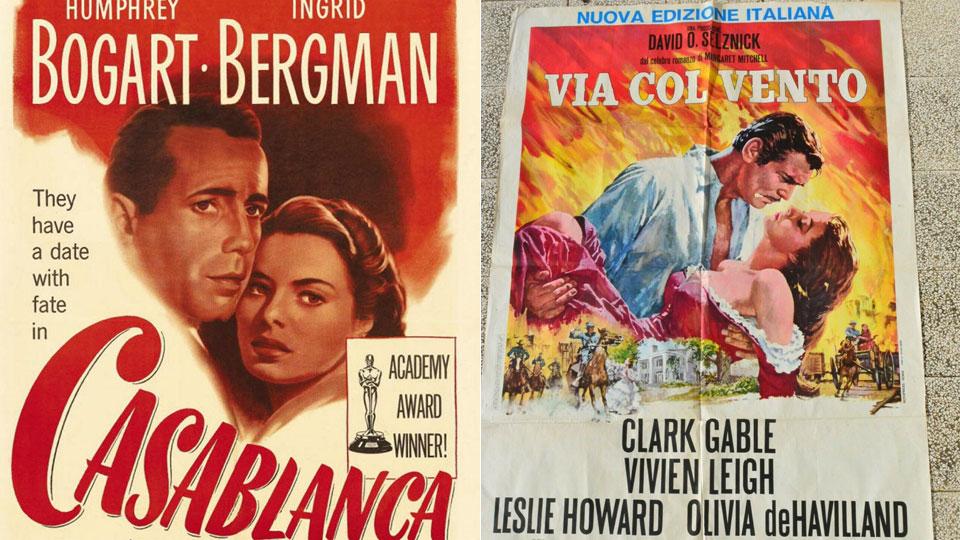 Appendi Hollywood in salotto, il record la locandina di “Casablanca”: 54mila sterline