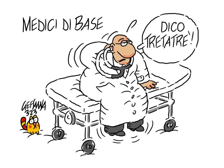 La vignetta di Gef: in Sardegna pochi medici di base