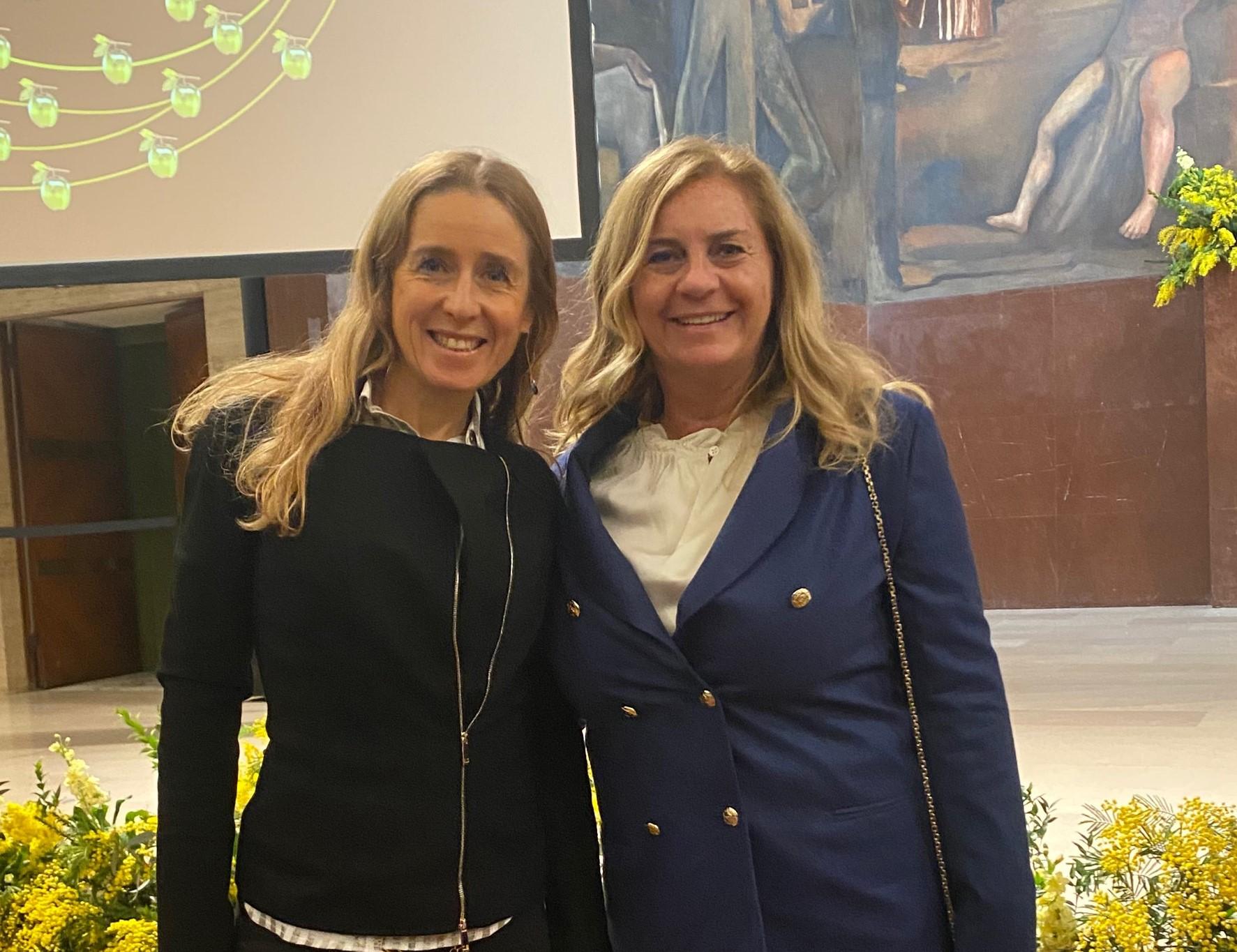 A sinistra la docente Unife Claudia Cherubini