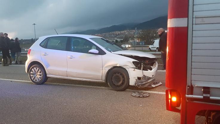 Una delle auto coinvolte nell'incidente