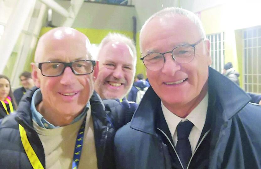 Peter Embleton con Claudio Ranieri dopo la recente partita Modena-Cagliari