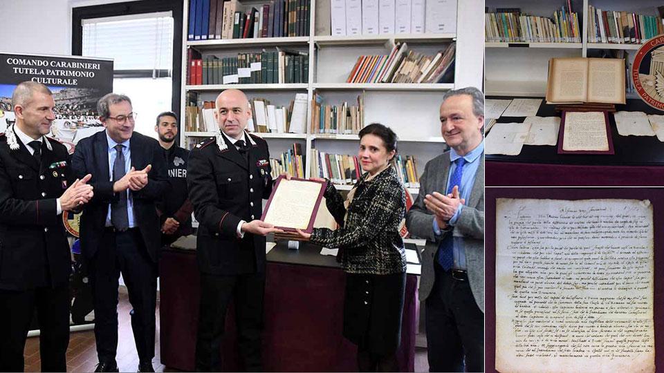 Massa, torna all’archivio di Stato la lettera ad Ariosto trafugata: risale al 1524