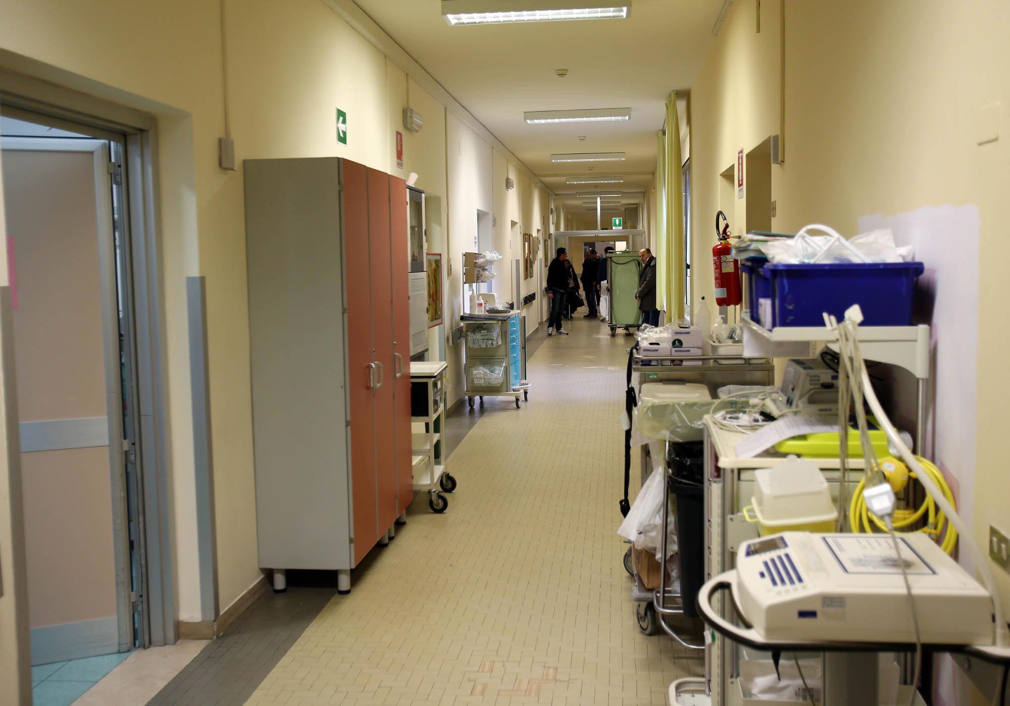 L’interno dell’ospedale di Pescia dove è morta la donna