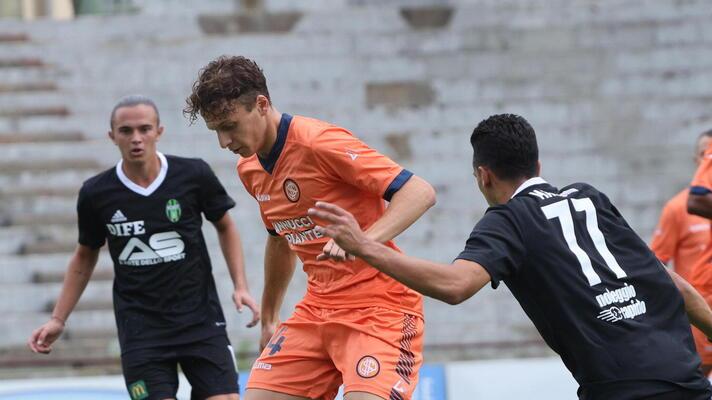 Gianmarco Di Biase nel derby di Coppa Italia contro l’Aglianese (foto Nucci)