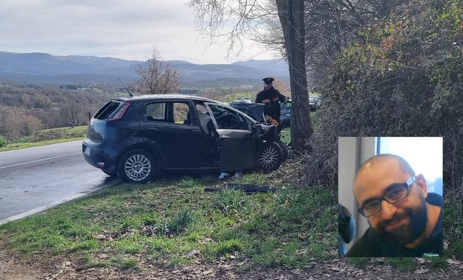 
	L'incidente costato la vita all'insegnante orunese (foto massimo locci). Nel riquadro,&nbsp;Pietro Brau

