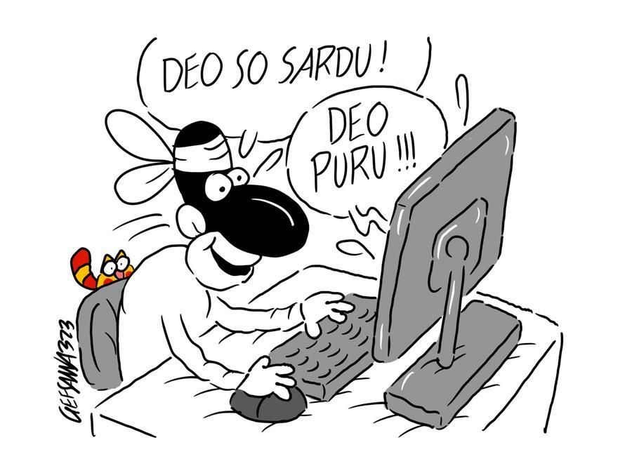 La vignetta di Gef: il browser Firefox parla sardo