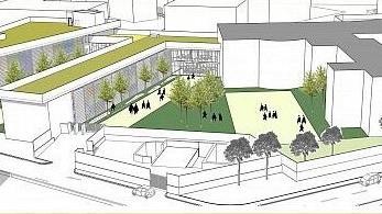 Il rendering del nuovo polo scolastico di Portoferraio