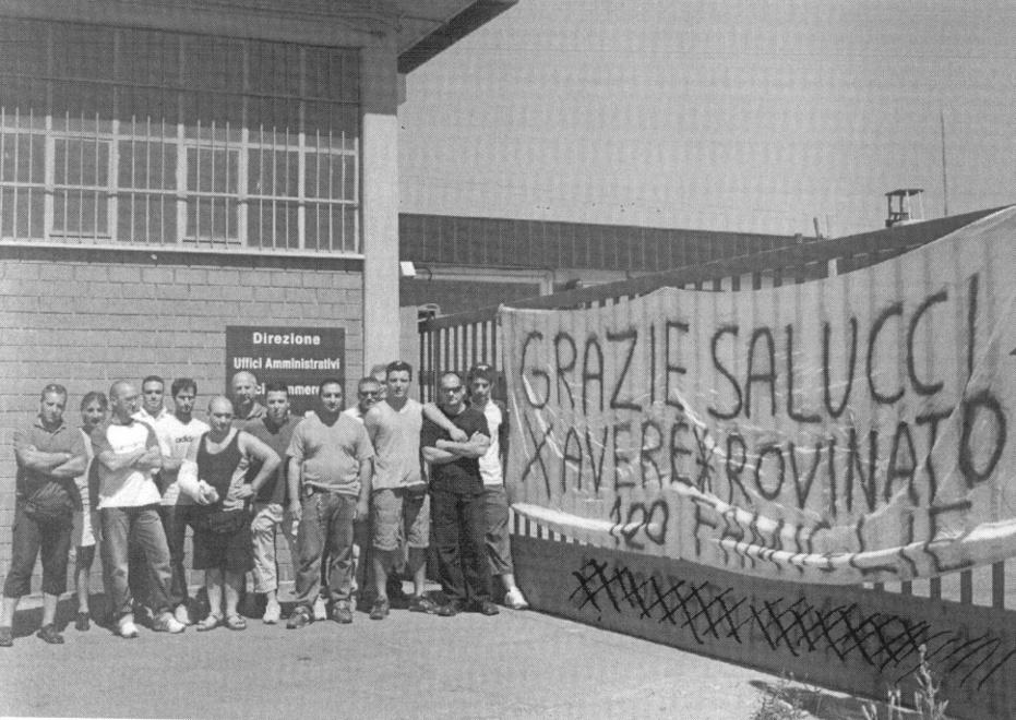 Giugno 2003 la protesta degli operai della Papalini