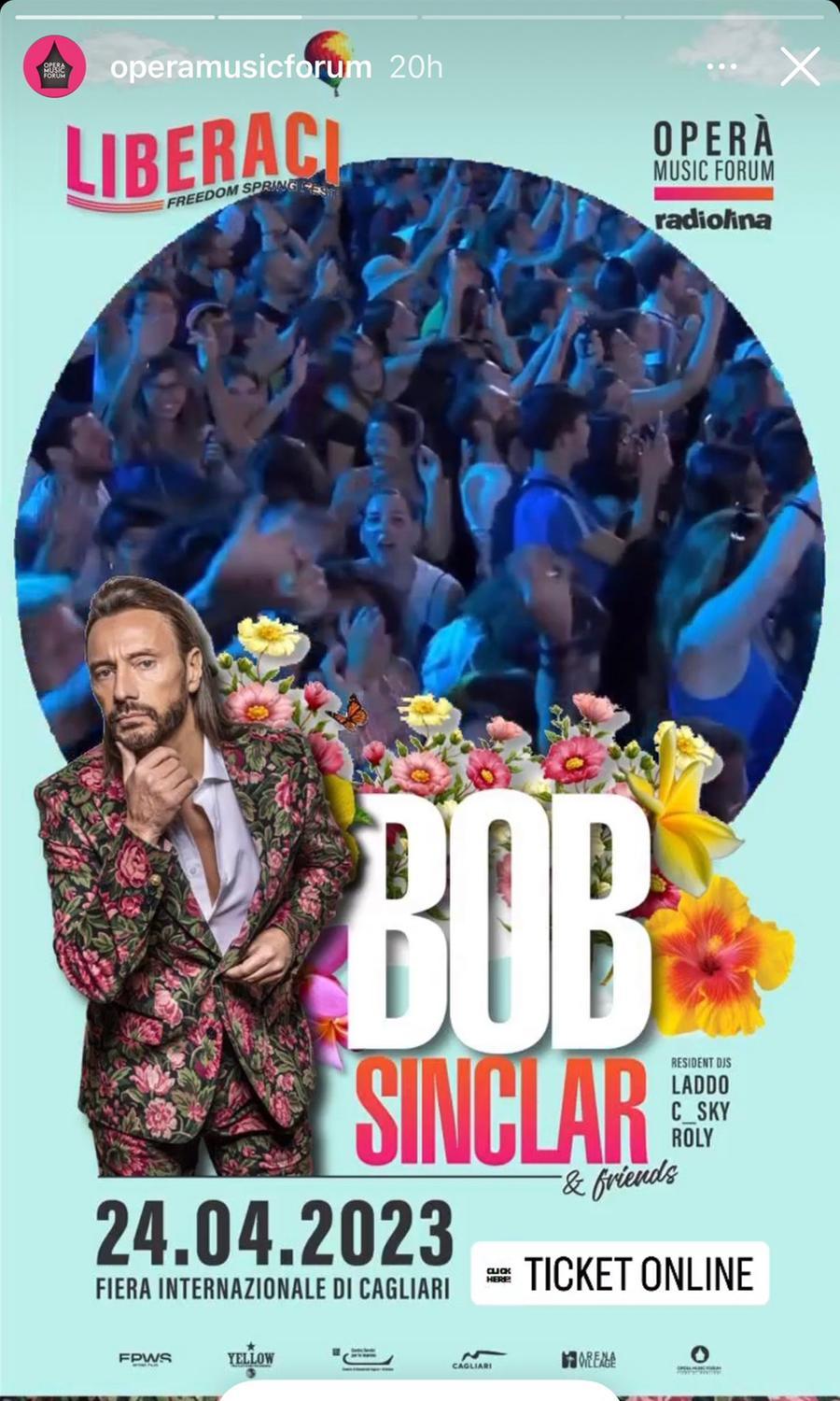 Bob Sinclar alla Fiera di Cagliari il 24 aprile