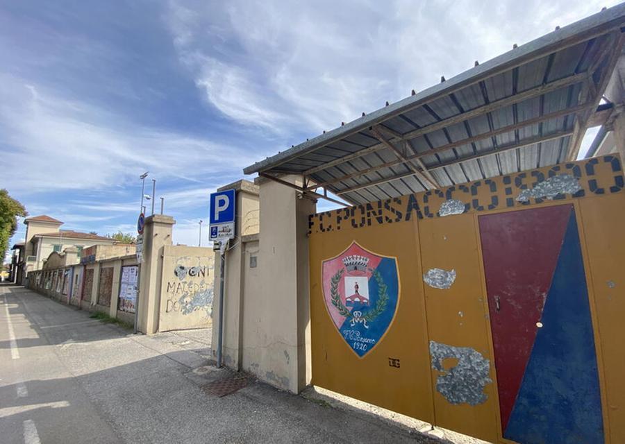 
	L'ingresso dello stadio comunale di Ponsacco&nbsp;

