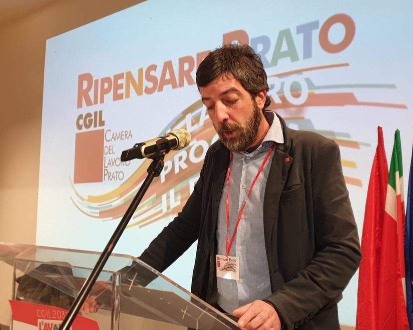 Lorenzo Pancini segretario della Camera del lavoro Cgil di Prato