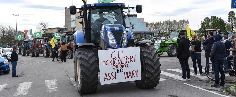 Un momento della protesta