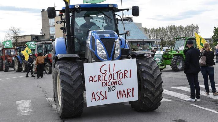 Un momento della protesta