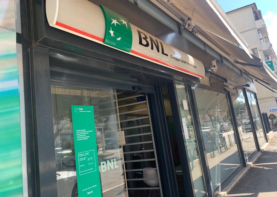 L’agenzia Bnl di via Giulio Cesare a Grosseto