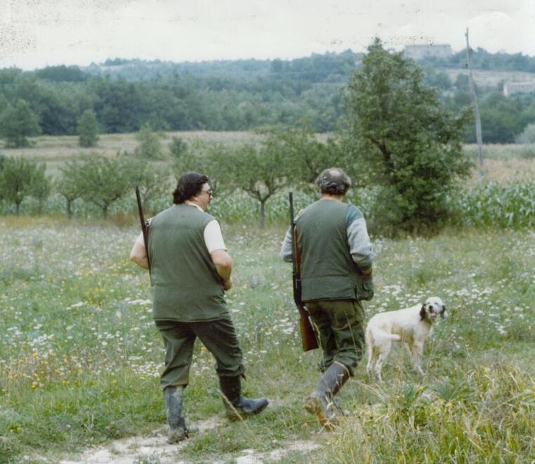 Cacciatori durante una battuta