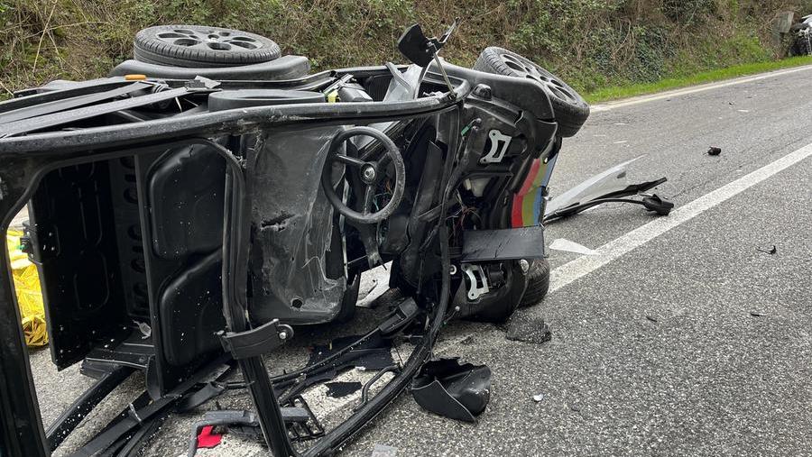 Il quadriciclo in cui ha perso la vita il 44enne (foto Franco Silvi)