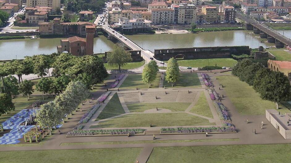Area eventi, giochi e ristorante nel parco urbano della Cittadella