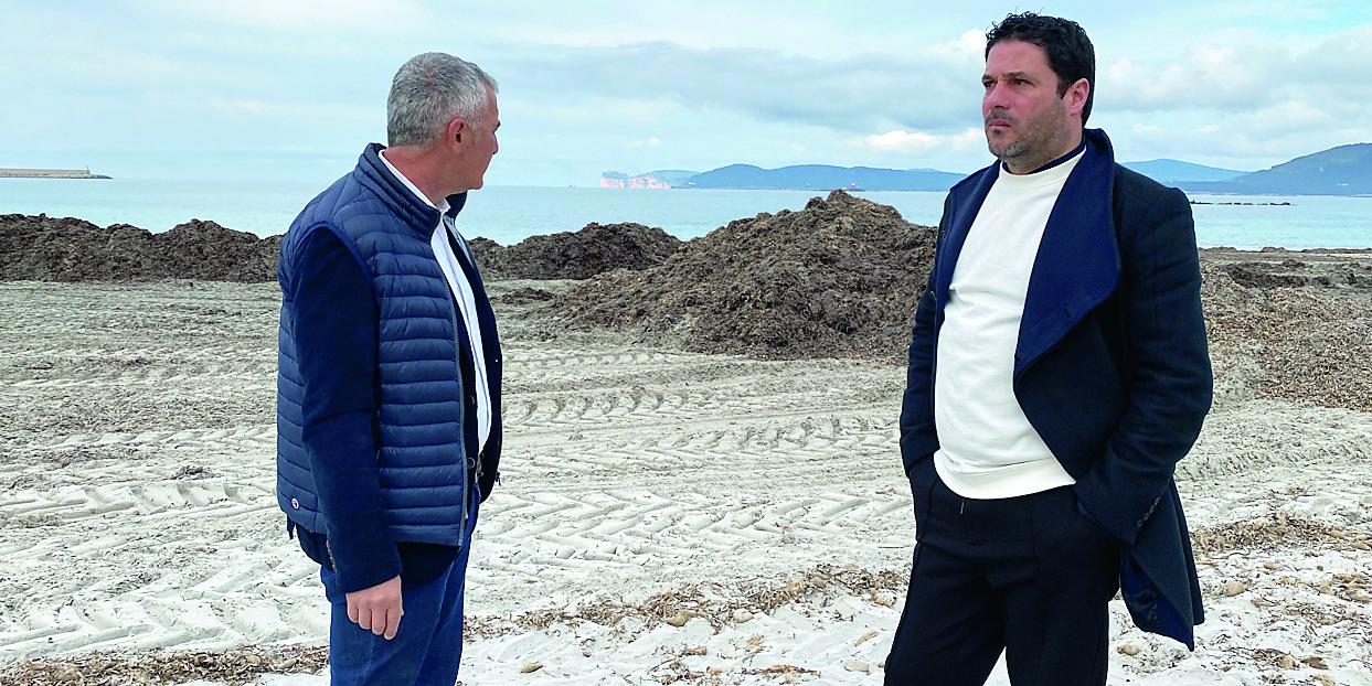 Il sindaco Mario Conoci e l’assessore Andrea Montis hanno seguito i lavori