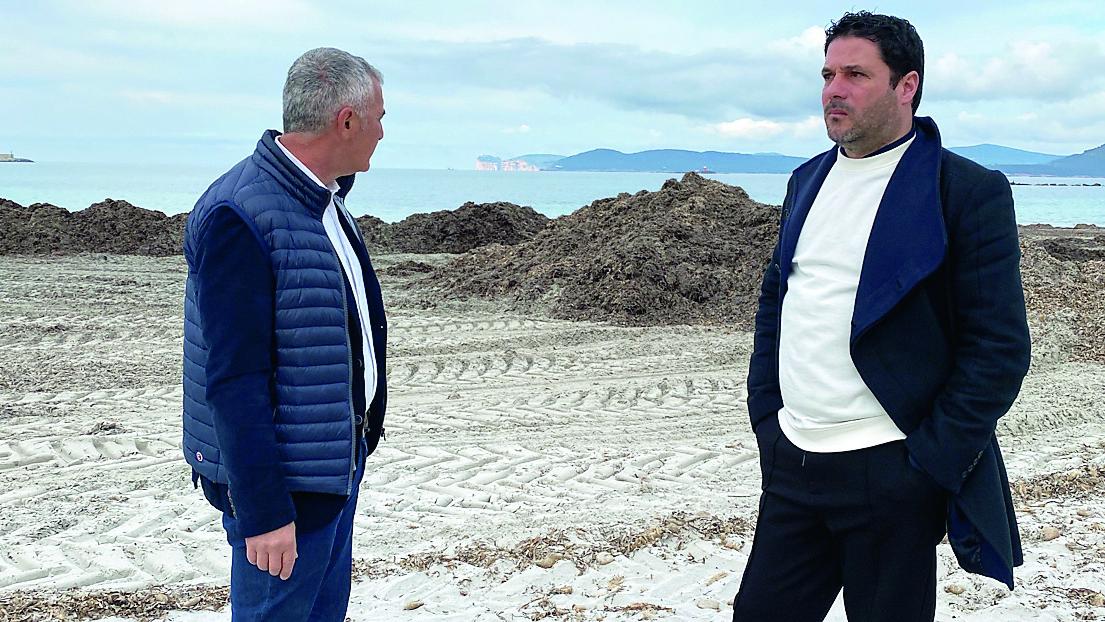 Il sindaco Mario Conoci e l’assessore Andrea Montis hanno seguito i lavori