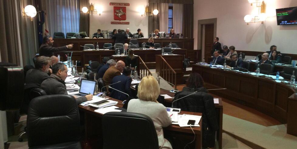 L’aula del Consiglio regionale della Toscana che ha approvato la legge