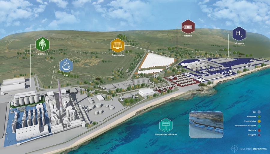 
	Il rendering del progetto che interessa tutta l'area ora occupata dalla centrale

