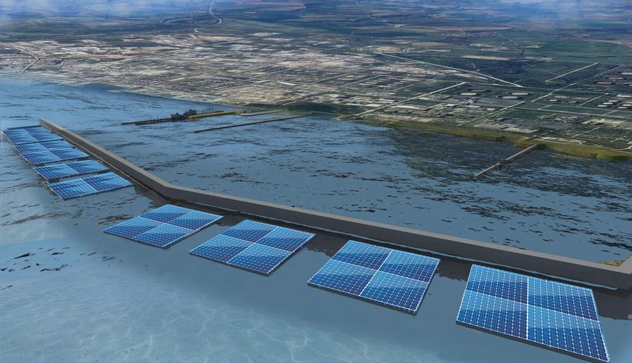 
	Il prospetto del futuro parco fotovoltaico a mare

