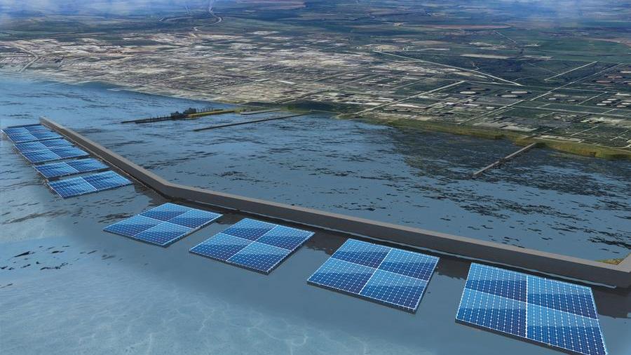 
	Il prospetto del futuro parco fotovoltaico a mare

