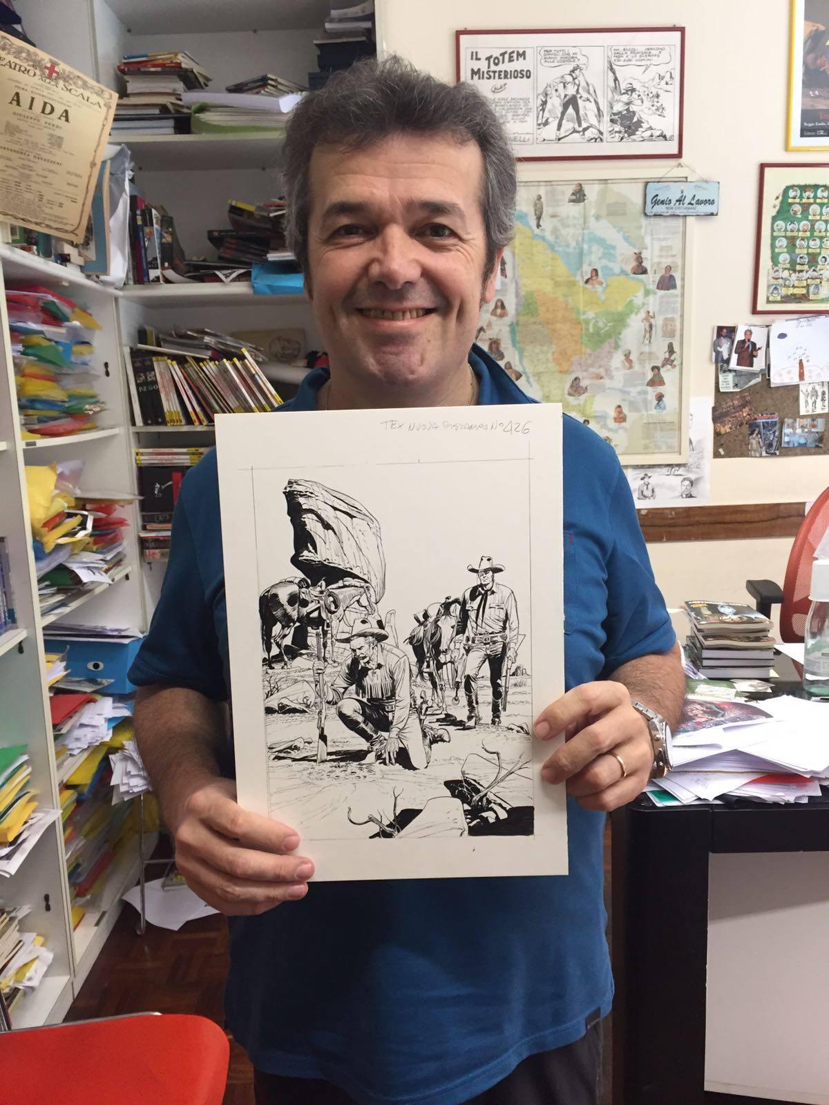 Il disegnatore Claudio Villa
