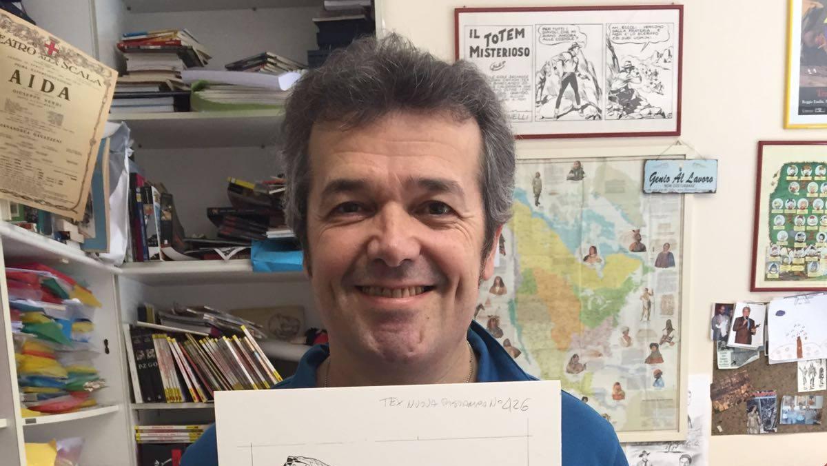 Il disegnatore Claudio Villa