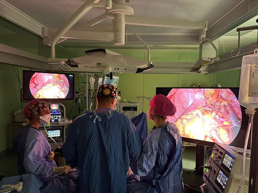 Intervento di laparoscopia al SAn Martino