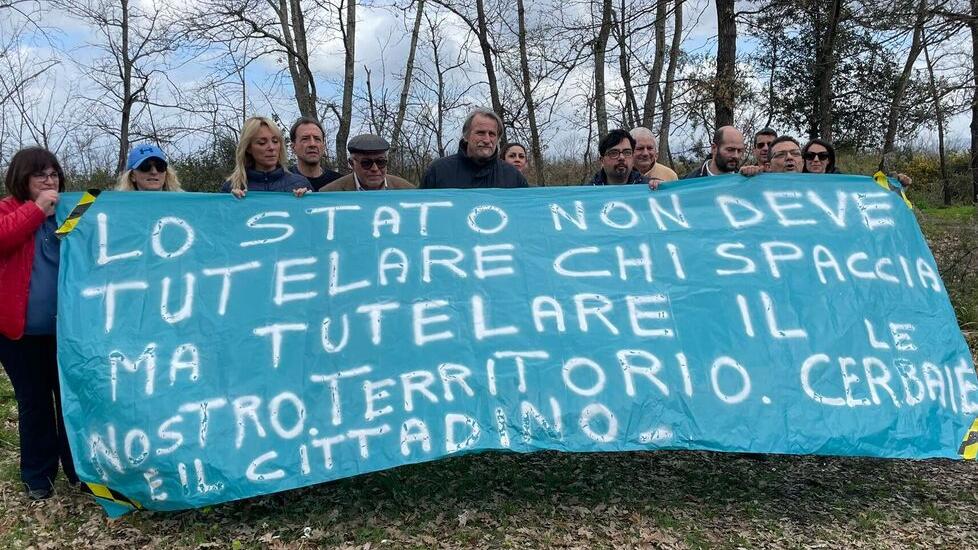 Nella foto un momento della manifestazione di protesta