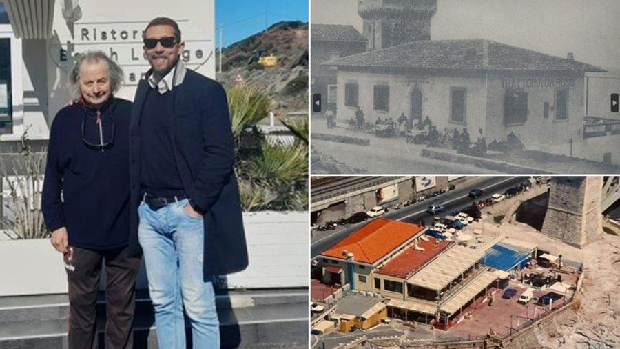 
	A sinistra Alberto Nardi e Simone Gonnelli, a destra il ristorante Calafuria prima e dopo

