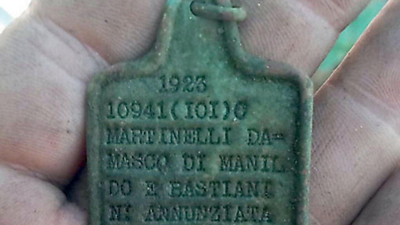 Pisa, ritrova la piastrina militare persa durante la guerra