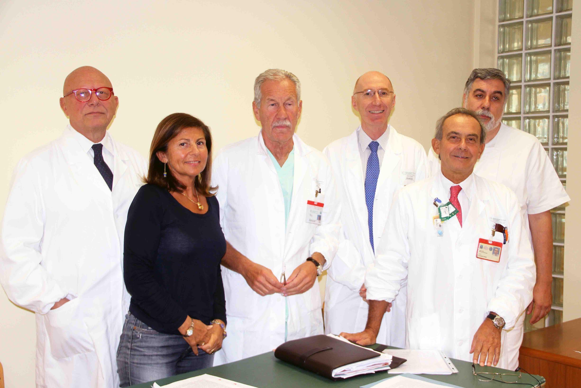 I capi-dipartimento del S. Anna. Da sin. : Pastore, Scanavacca, Franchella, Cuneo, Feggi, Gallerani