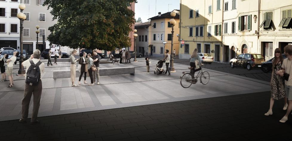 Piazza Amendola a Fucecchio