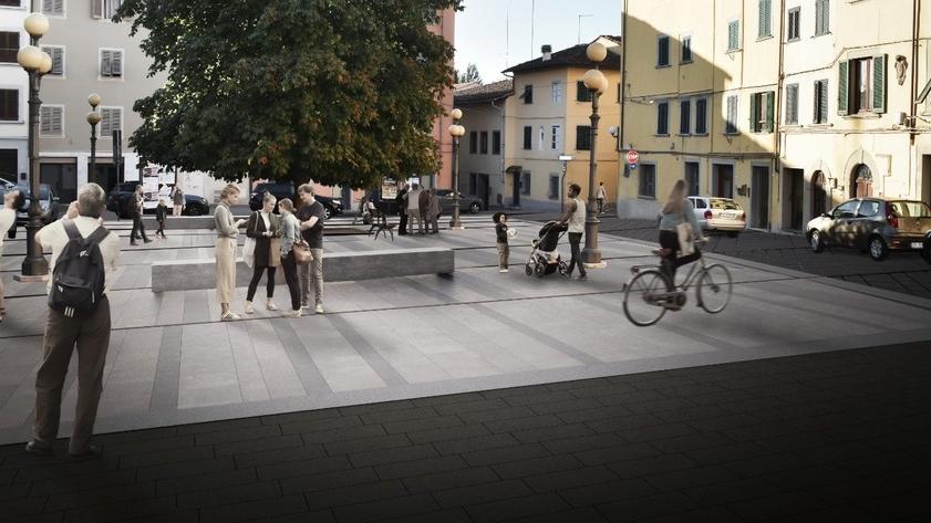 Piazza Amendola a Fucecchio