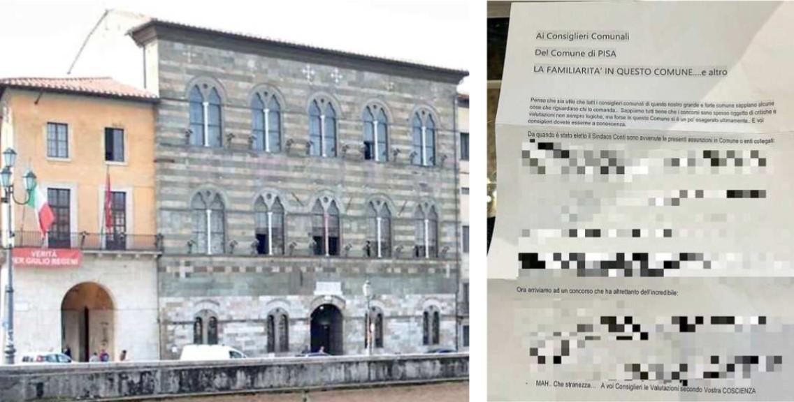 Palazzo Gambacorti e la lettera anonima