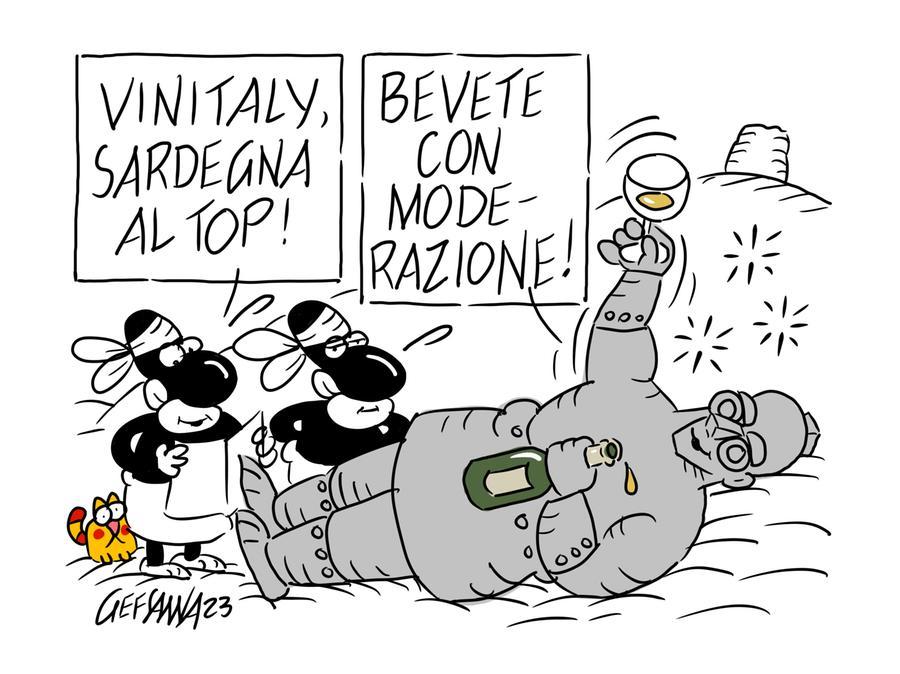 La vignetta di Gef: le cantine sarde puntano al mercato internazionale