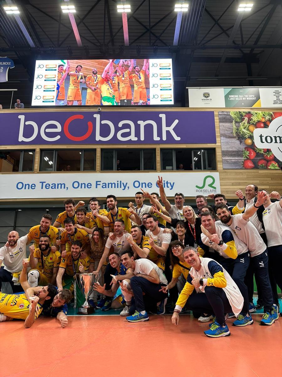 Modena volley fa l’impresa in Belgio e vince la Coppa Cev: schiantato il Roeselare