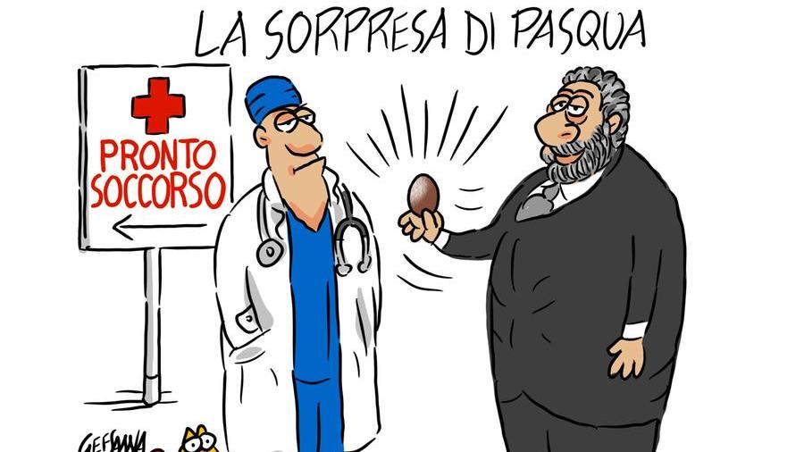 La vignetta di Gef: medici del 118, pochi e mal pagati